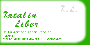 katalin liber business card